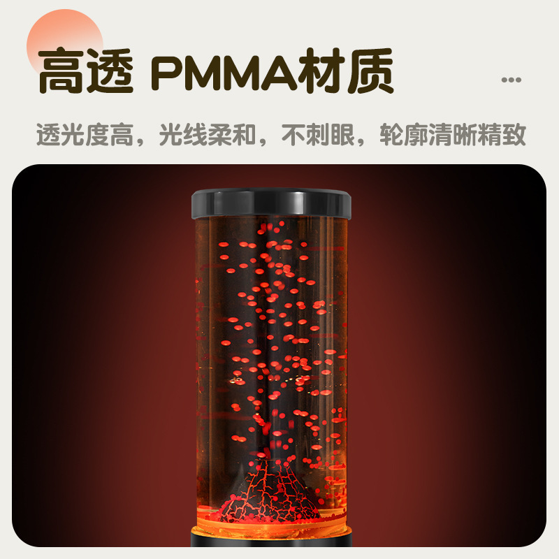 工厂爆款LED七彩水母鱼灯火山灯氛围灯圣诞节礼品卧室摆件小夜灯|undefined
