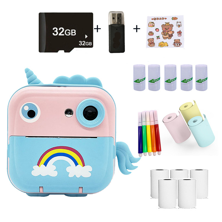 Cross-border Q5 Polaroid para niños adorable mini niño impresión térmica de alta definición regalos de cámara digital
