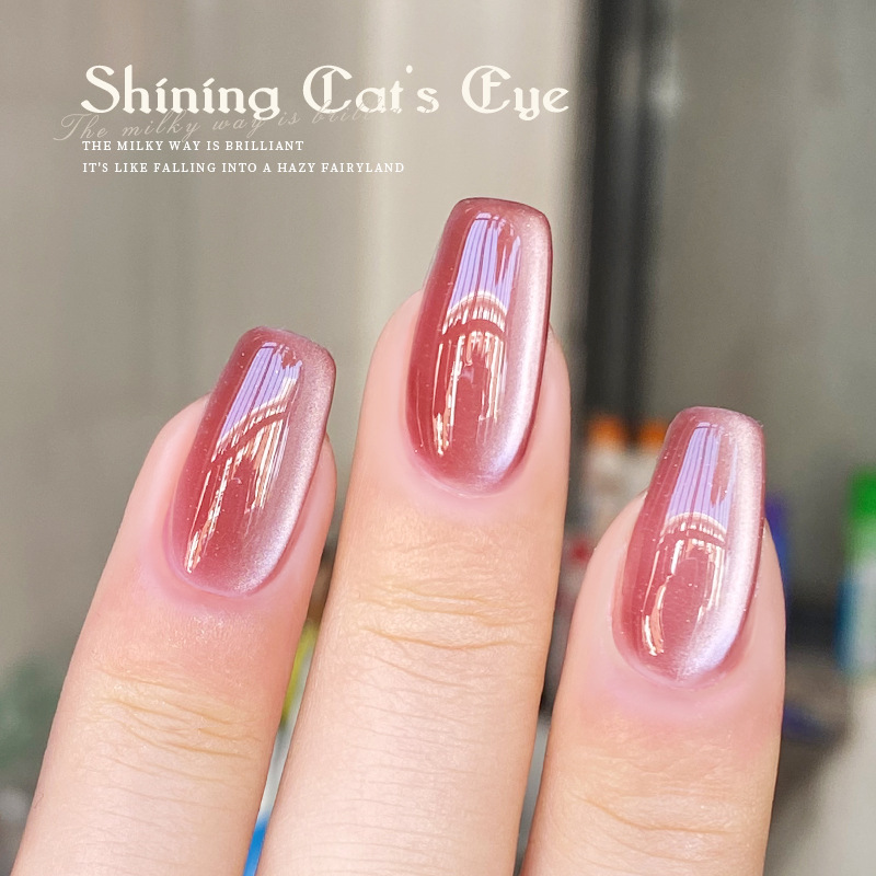 White Moonlight Ceramic Cat's Eye Gel 2025 New Rock Candy Crystal Cat's Eye Nail Polish Gel Otoño e Invierno Blanqueamiento Nail Art Shop Use