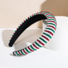 Woven sponge headband handmade with beads, hair accessory for face washing, European style, Korean style, simple and elegant design