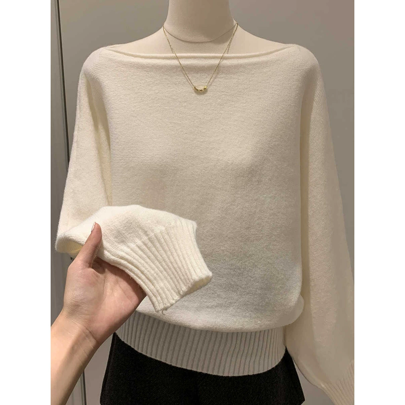 Джемпер вязаный демисезонный, открытые плечи, свободный крой, one size (фуксия и цвета)