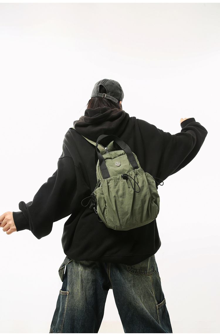 Backpack Men's And Women's 2025 Multifunctional Breast Bag Lightweight Nylon Cloth Bag Single Shoulder High Value Work Commuter Messenger Bag_voghion.com