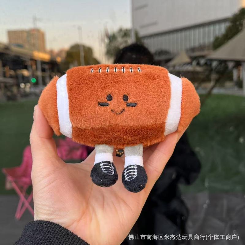 现货卡通趣味运动会球类网球排球足球篮球冰球挂件毛绒玩偶礼品|undefined