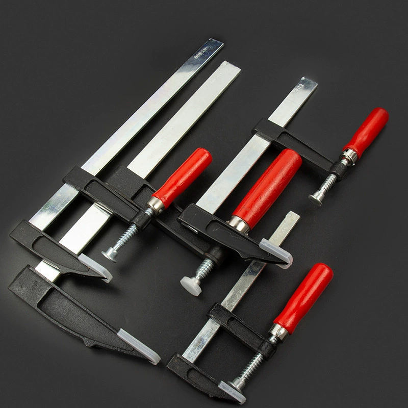 Деревообрабатывающий зажим F 50*150, ручной зажим для быстрой фиксации, зажим с деревянной ручкой, чугунный зажим, фиксирующий зажим, противоударный крепежный зажим