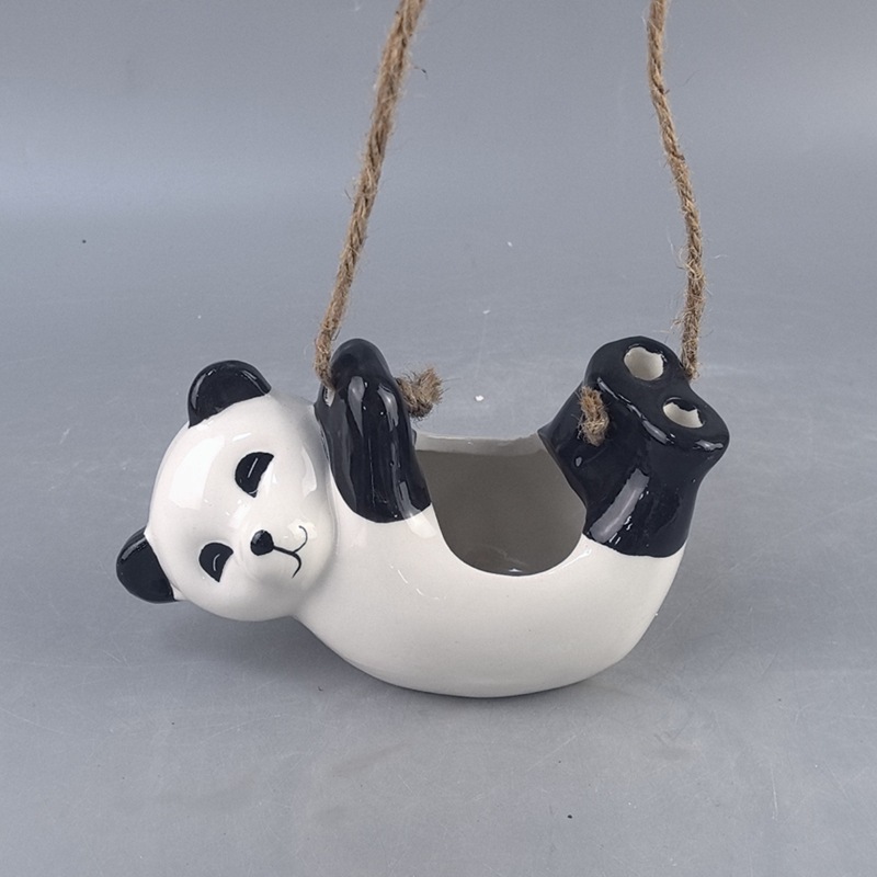 Jardinería transfronteriza, animales amazónicos, suculentas, macetas de cerámica, dibujos animados, lindos adornos de personalidad, se pueden colgar