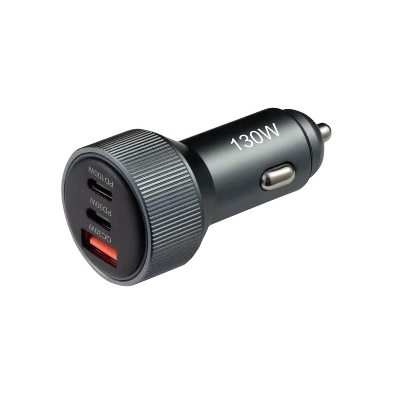 130W Car Charger Notebook 100W Car Charger 2C1A Aluminum Alloy 130W Car Charger Cross-Border New Car Charger