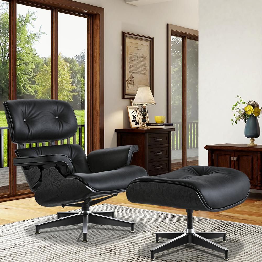 TY311 海外仓代发伊姆斯椅躺椅真皮北欧美式简约现代伊姆斯休闲椅