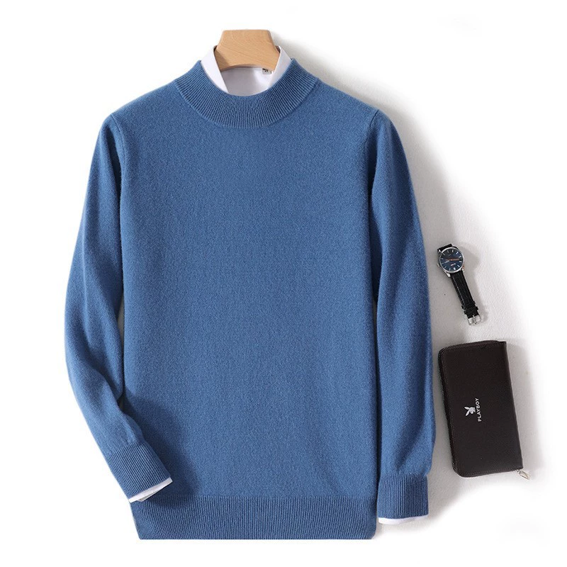 Demi-season woolen elite keep warm knitted sweater for leisure, plus size