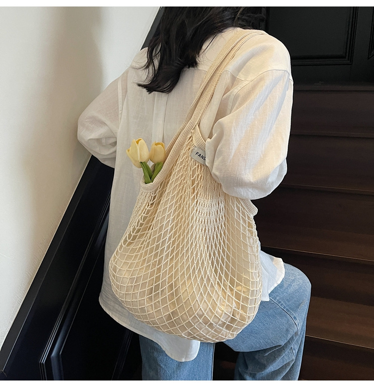 Lazy style large bag Women's 2025 new trendy and versatile single-shoulder bag with large capacity hollowed-out tote bag undefined