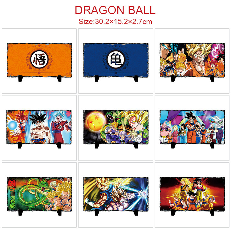 Dragon Ball surrounding stone painting two-dimensional cartoon uv printing natural slate bluestone painting cartoon picture frame decoration