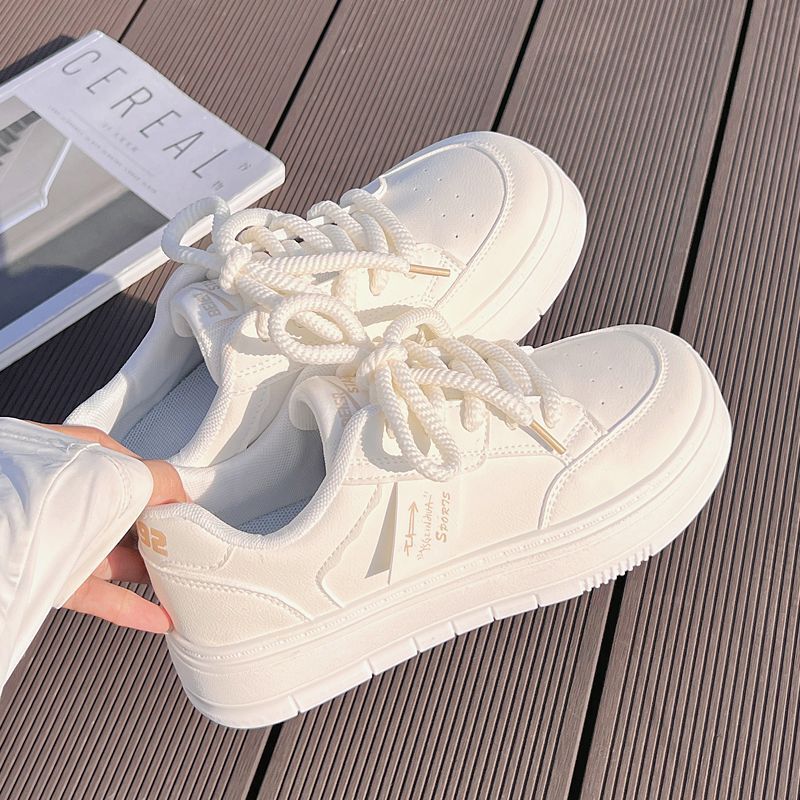 White Shoes for Women with Skirts 2025 Spring & Fall New Style Student Versatile Sports and Casual Shoes Ins Japanese Style Breathable Sneakers White Shoes for Women with Skirts 2025 Spring & Fall New Style Student Versatile Sports and Casual Shoes Ins Japanese Style Breathable Sneakers