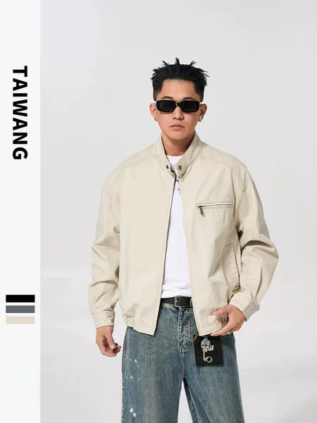 Thai King Men's Wear | Trendy Loose-Fit Drop-Shoulder Jacket 2026 New Versatile Fashionable Simple Light Luxury Stylish Men's Coat