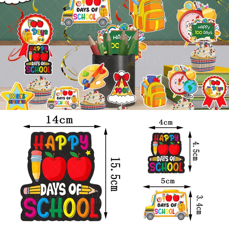 Nueva decoración de fiesta de regreso a la escuela europea y americana