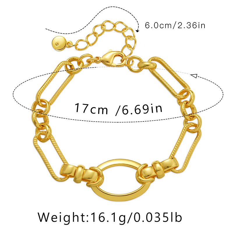 Retro Geometric Copper Bracelets 1 Piece