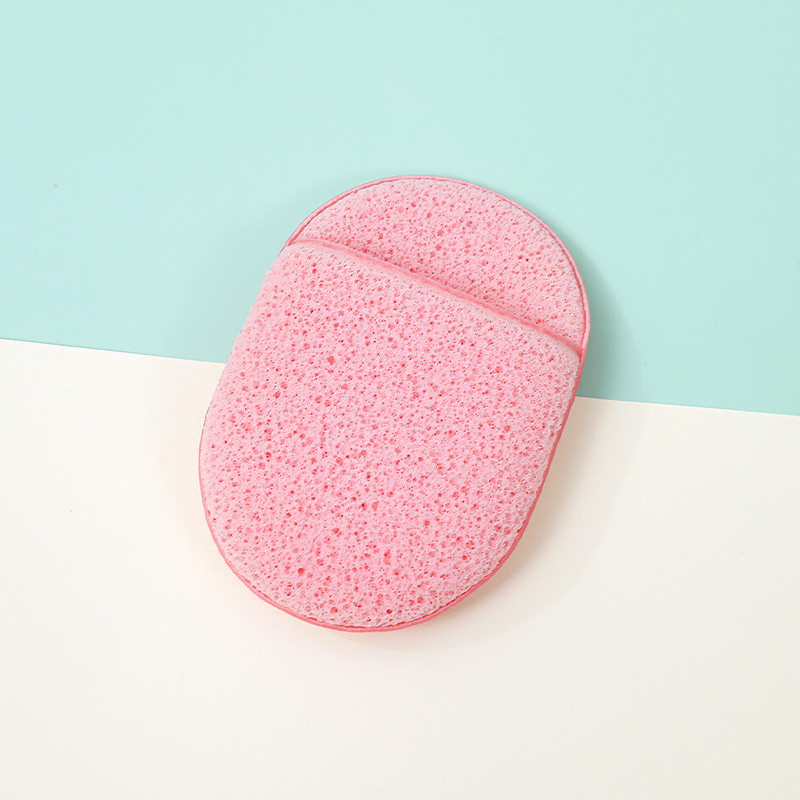 Fábrica de lavado facial personalizado guante ovalado zapatillas de limpieza facial limpieza de película de barro limpia esponja de desmaquillaje toallas faciales