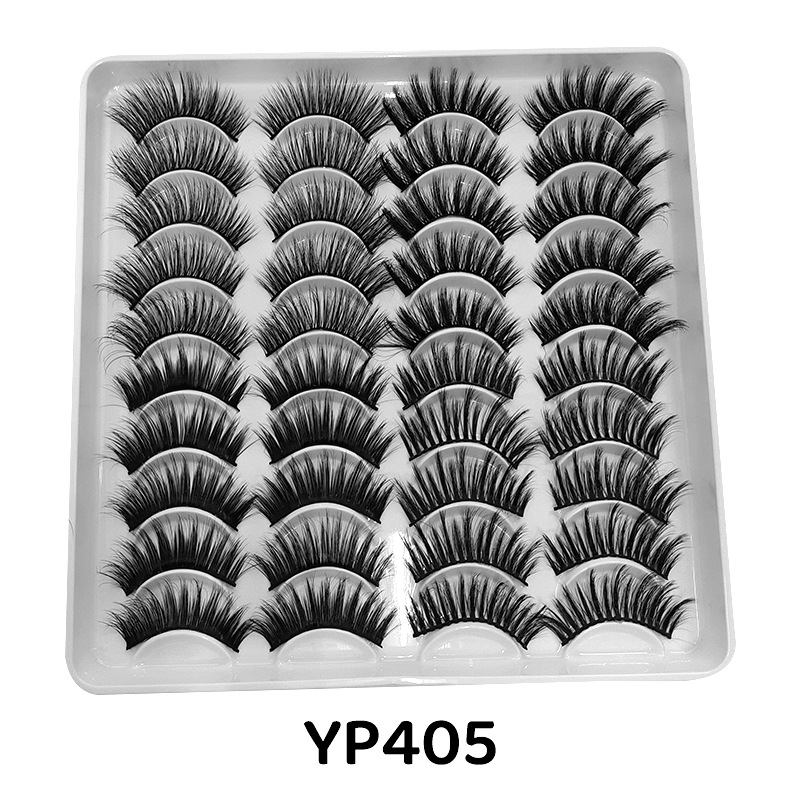 Dingsen pestañas postizas transfronterizas de múltiples capas de tres D estéreo 20 pares de pestañas cruzadas pestañas rizador