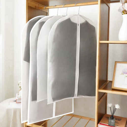 Korean-style suit anti-dust cover dry cleaning store zipper storage bag, anti-dust storage bag for transparent wardrobe clothes dust cover