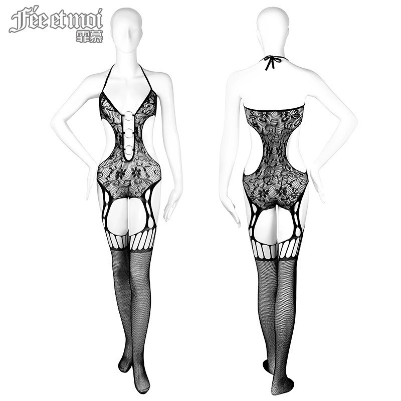 Ge Qian Эмоциональный Эмоциональный Эмоциональный V «Император Viection Open File Passionate Temptation Emotional Stockings Underwear Set 7553»