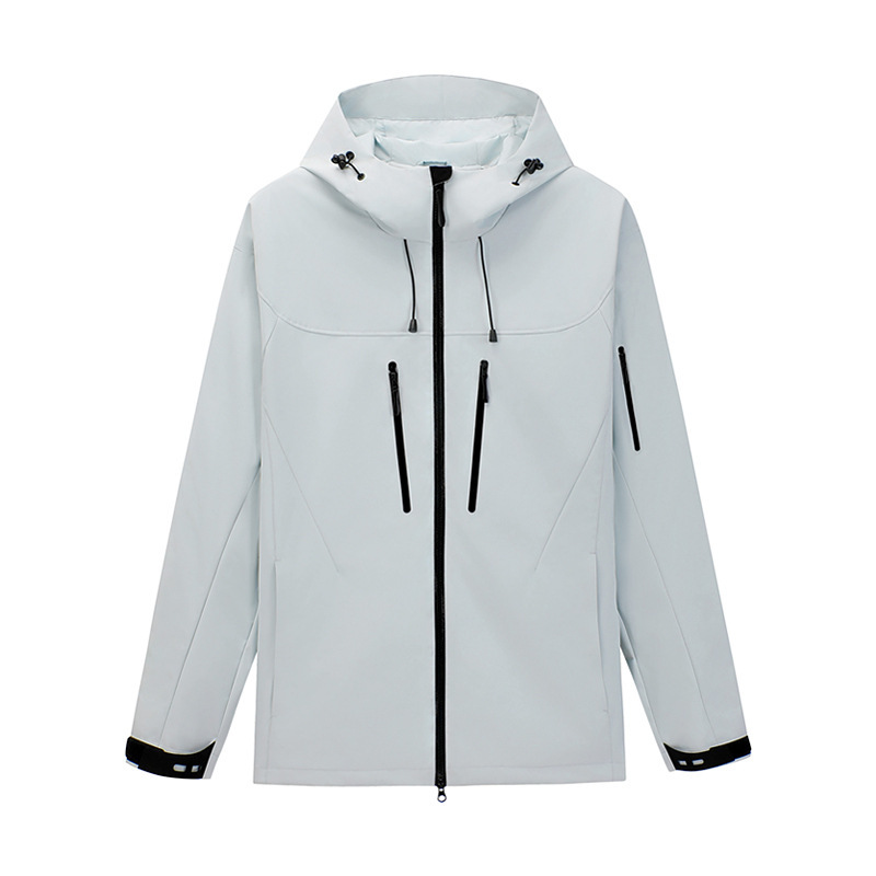 2025 Lightweight Hard Shell Jacket Spring New Outdoor Leisure Sports Windproof Waterproof Wear-Resistant Hooded Jacket