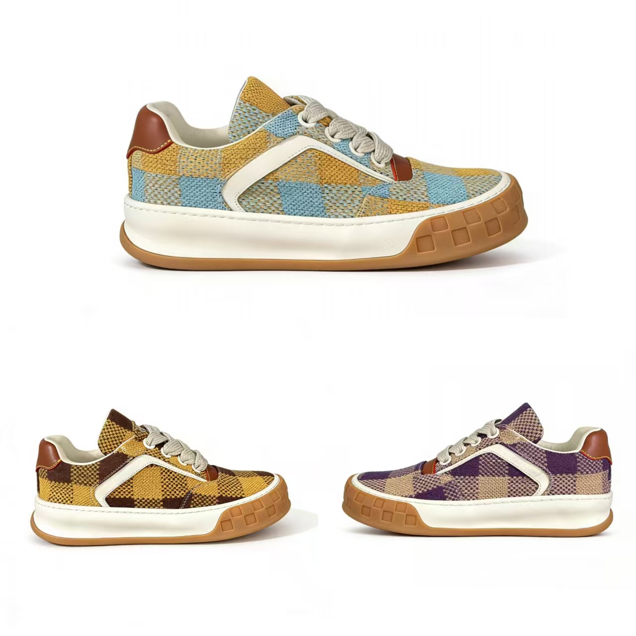 Heren sneakers bedrukte hardloopschoenen met veters en zool_voghion.com