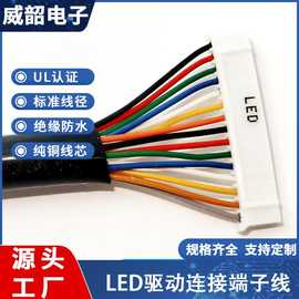 定制加工灯板连接线束LED驱动连接端子线改装车灯端子线厂家批发