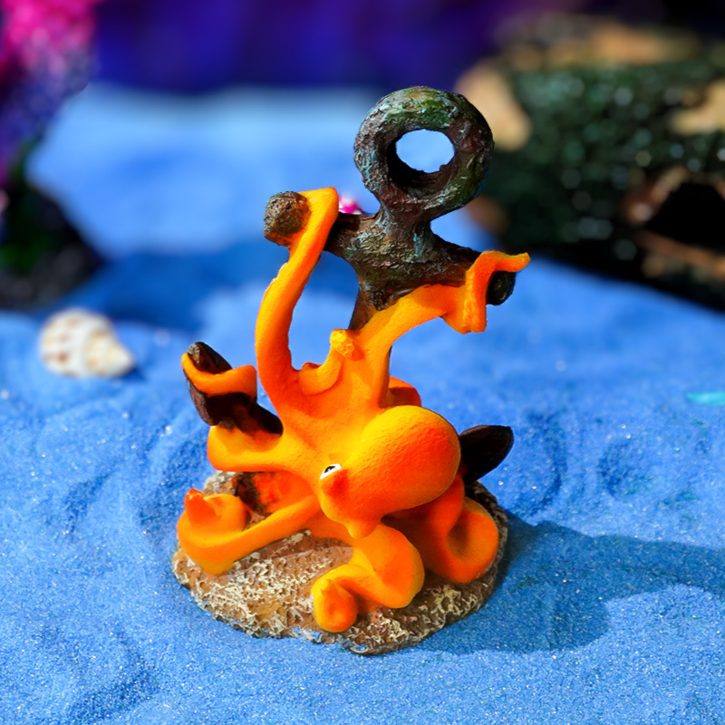 Tanque de peces de mar tanque interior paisaje pecera planta decoración juguete pulpo Noruega monstruo de mar decoración de tanque de peces