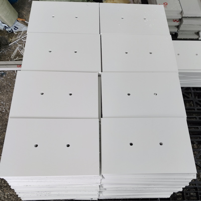 白色pvc板加工雕刻打孔开槽焊接水箱灰色pvc板cnc精加工机械配件