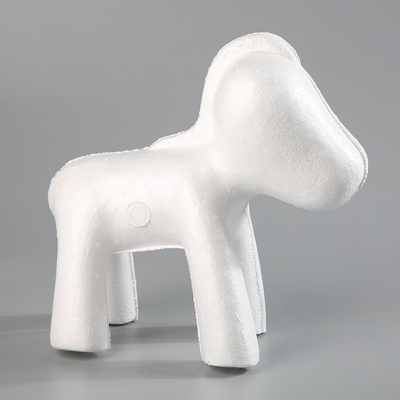 厂家供应动物毛坯独角兽节庆DIY制作模具小马芯子泡沫模型塑料