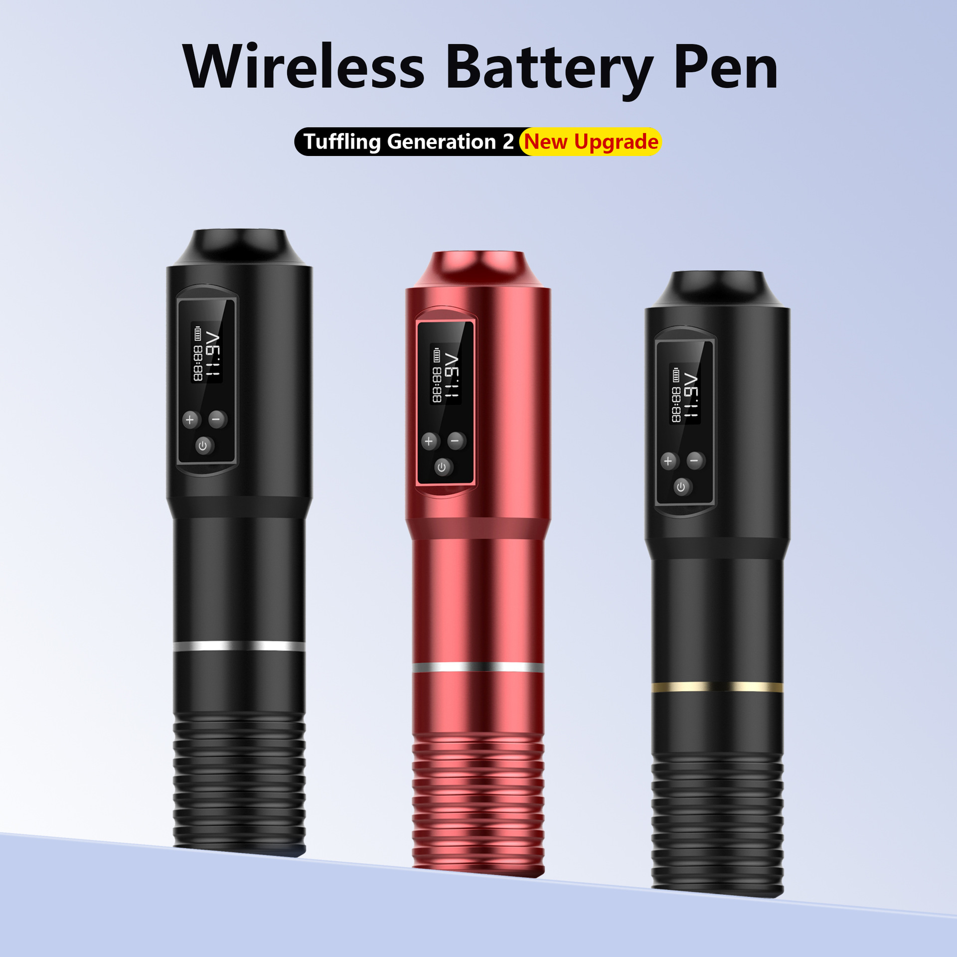 Juego de máquina de tatuaje Tuffking, máquina recargable todo en uno, pantalla HD, cable cortado, niebla, bolígrafo de tatuaje inalámbrico