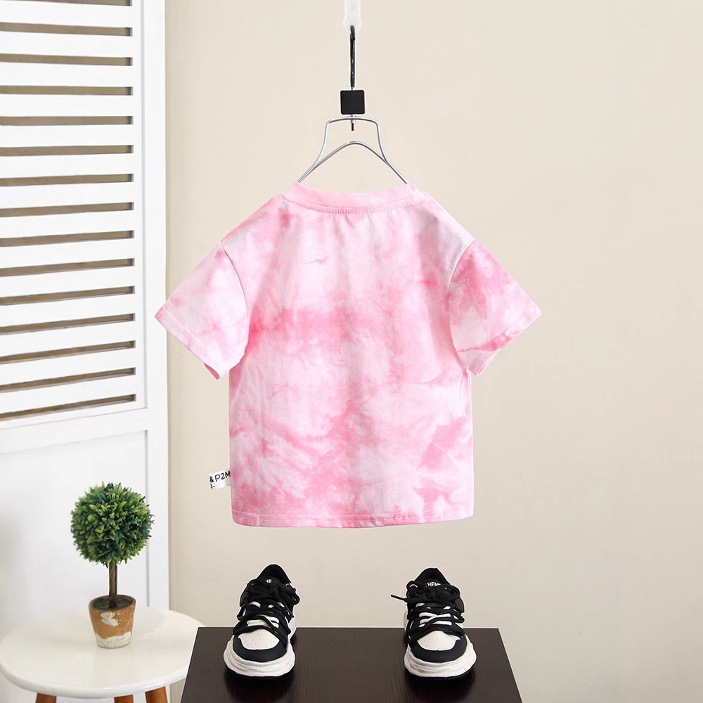 7841 camiseta de niño de manga corta 2025 nuevo estilo ropa de verano de media manga para niños pequeños
