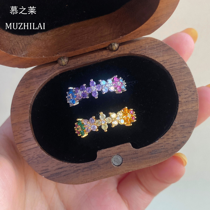 Xiaohongshu 人気のモネ ガーデン リング カラー ダイヤモンド フラワー ドーパミン カラー パワー エスケープ プリンセス リング ドロップシッピング|undefined