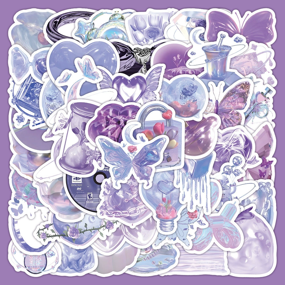 Sticker Pack, multi-design aesthetic stickers, 8×8 cm high-quality sheets, assorted counts 60–103 pcs