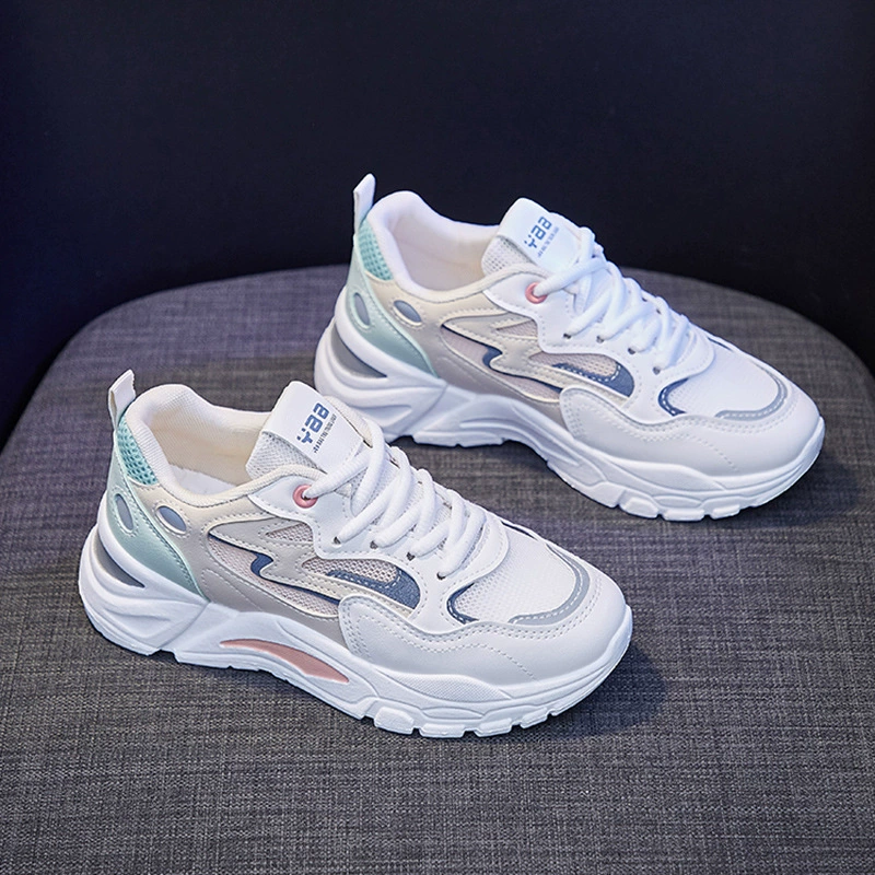 2024 весенняя новая корейская версия Daddy Shoes женские школьные универсальные кроссовки с толстой подошвой для спорта, женский уличный стиль, для отдыха 811-1