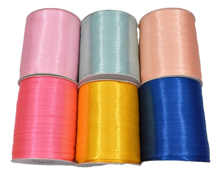 6mm单面丝带缎带彩带 包装带书签带扎球带550码/卷