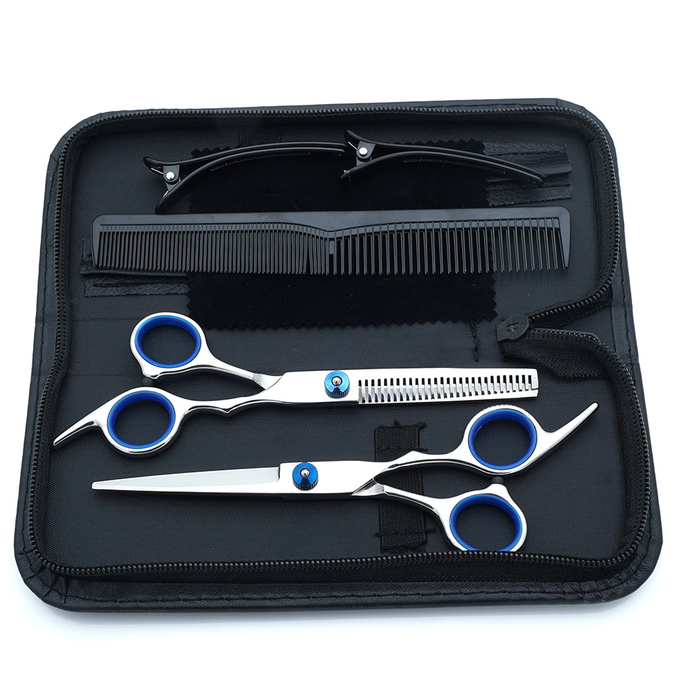 Juego de Tijeras de Peluquería Profesional de Acero Inoxidable Multifuncional para Peluquería
