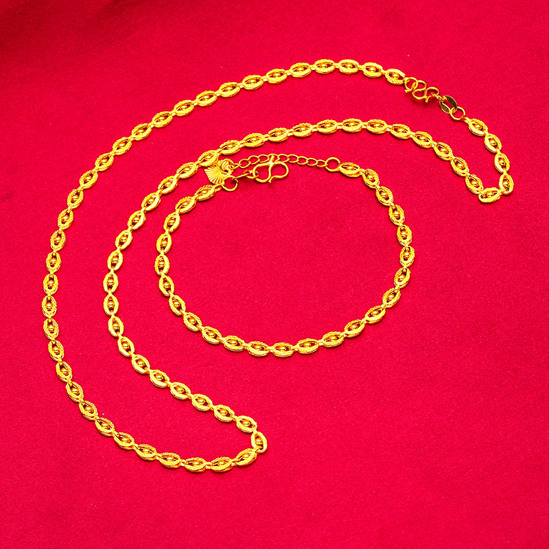 Unisex Jewelry Fashion gold necklace fashion sand gold bracelet _voghion.com