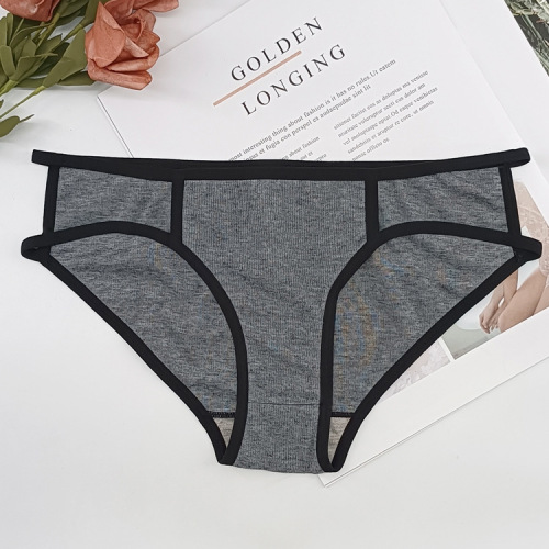 Changlizi pure cotton underwear women's mid-waist, comfortable and breathable crotch lace edge sexy women's briefs wholesale