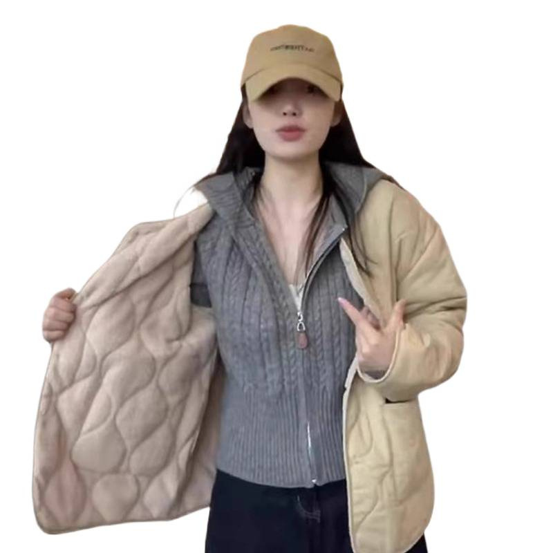 温柔气质拉链麻花毛衣外套女秋冬小个子显瘦短款打底内搭针织开衫|undefined