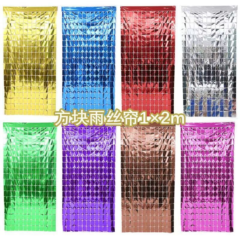 Cross-Border 1*2m Square Rain Silk Door Curtain Birthday Decoration Wedding Party Background Wall Golden Glossy Curtain Arrangement Ribbon Cross-Border 1*2m Square Rain Silk Door Curtain Birthday Decoration Wedding Party Background Wall Golden Glossy Curtain Arrangement Ribbon