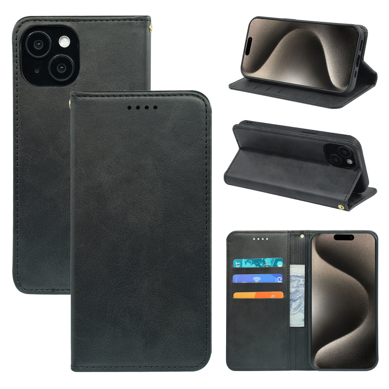適用リンゴ16/16 ProMax/iPhone15/14/13小牛皮強磁7マグネット携帯電話カバー|undefined