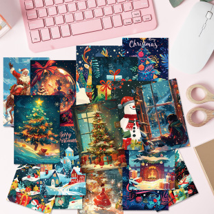 50 Christmas crystal ball dream Christmas Eve cards 50 holiday decoration cards cross-border wholesale