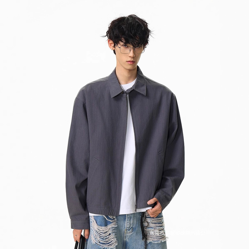 Original Basic Retro Work Jacket Men's Spring & Fall New Silhouette Herringbone Jacket 5788