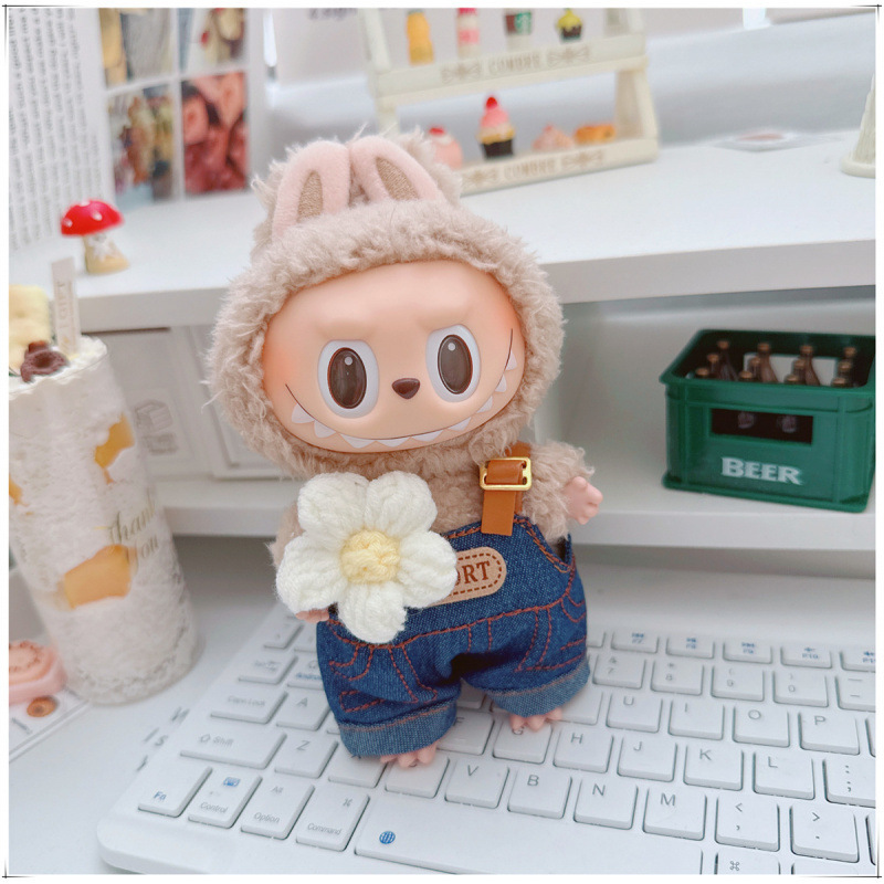 labubu ベビー服 Labubu 第一世代第二世代第三世代 10 センチメートル綿人形黒と白グレートレンディなスウェットシャツパーカーパンツ|undefined