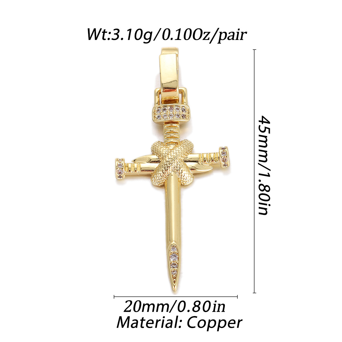 4g Weight Pendant, Chain Jewelry Making Type 20 * 33mm Jewelry Making Size Zircon Inlay Material DIY Jewelry Accessories Classification 1 Piece Quantity Copper Material Cross, Virgin Mary Pattern Plating Design Religion, Classic Style Style 1 Piece 20 * 33mm Copper Zircon Cross Virgin Mary Pendant Chain 8