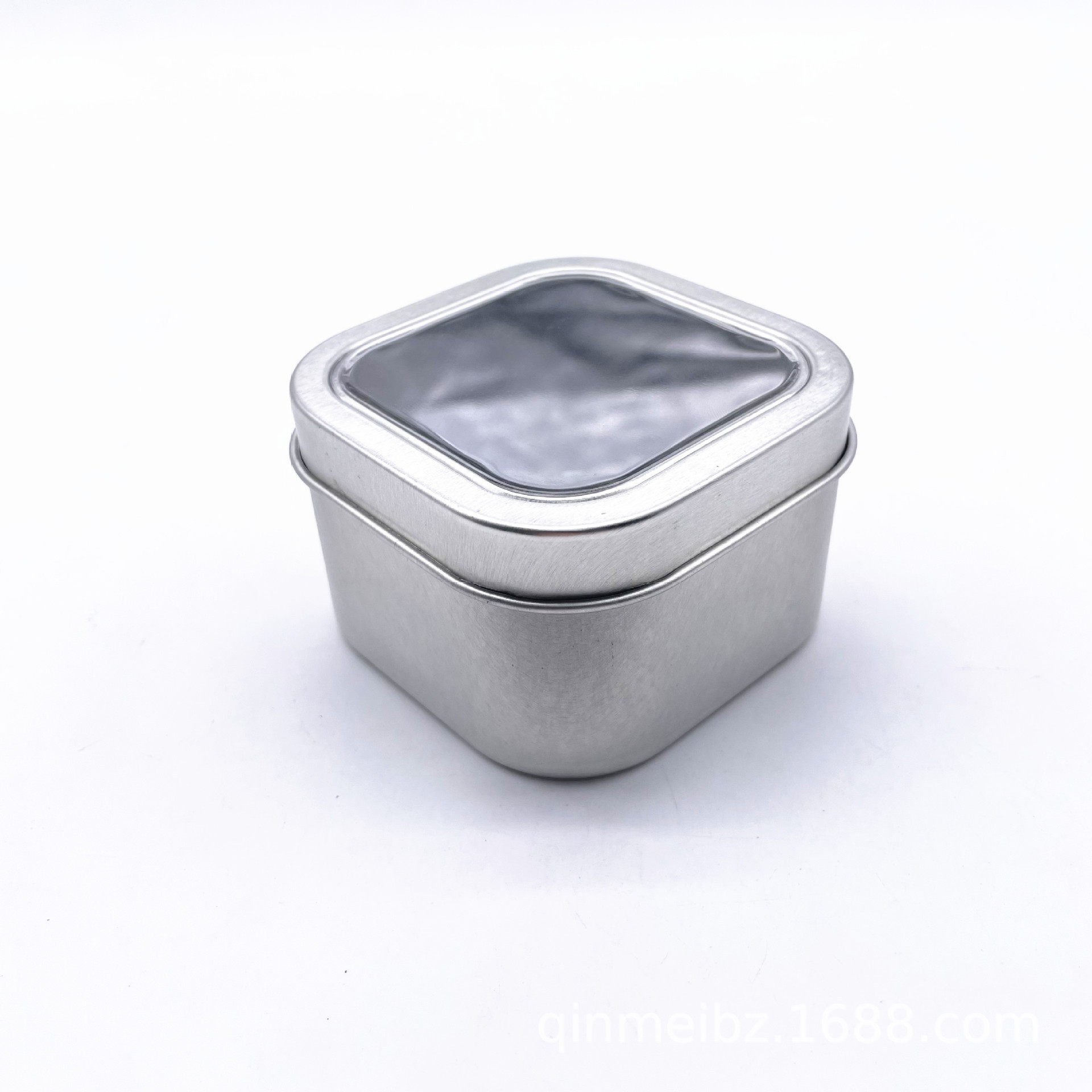 厂家批发马口铁正方形香薰蜡烛罐 饰品收纳开窗方盒