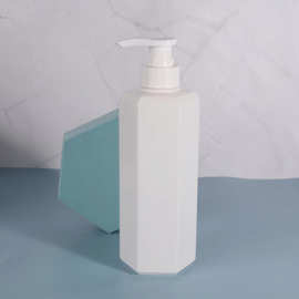 鸿昇创意pet材质500ml700ml六角边化妆品分装乳液瓶精油瓶洗