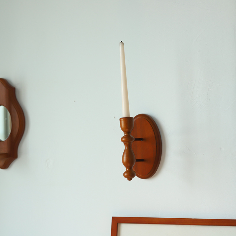 Vintage de madera maciza retro espejo dormitorio pasillo espejo decorativo baño sala de estar Decoración