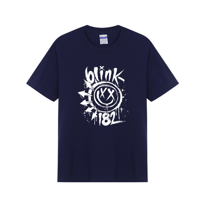 The Same Punk Rock Wink 182 Band Peripheral Short-sleeved T-shirt Loose blink182 Clothes Team Uniform Spring