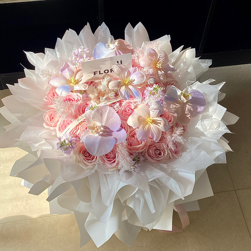 玫瑰永生花束七夕送女友高级感花束温柔仿真香皂花束混搭玫瑰花束|undefined