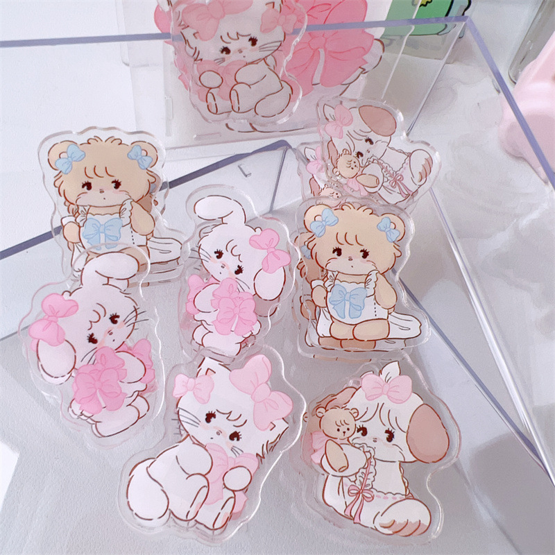 Cute  Acrylic Double-sided Pp Clip Good-looking Big Cat Family Hand Folder display picture 1